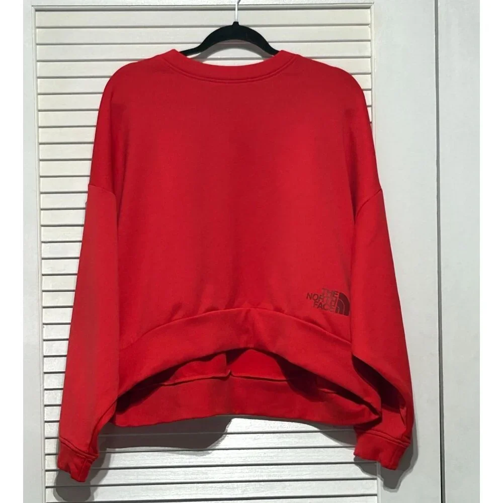 The North Face Women's Orange Horizon Performance Crewneck Sweatshirt Sz XL 3056 - Picture 11 of 14